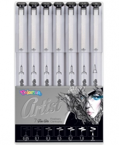 Colorino Artist peenike marker 7 tk./ pakis erinevad suurused
