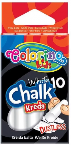 Colorino Kids tolmuvaba valge kriit ,10tk.