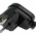 Plug Schuko, earthed, cable black angled 230V 16A