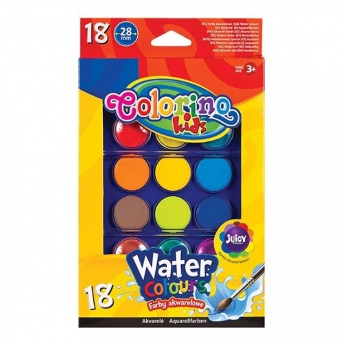 Colorino Kids vesivärvid, suured ,18 värvi
