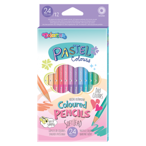 Colorino pastelsed värvipliiatsid,12 tk. / 24 värvi