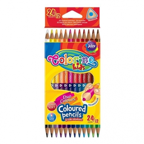 Colorino Kids kolmnurksed värvipliiatsid 12 tk / 24 värvi