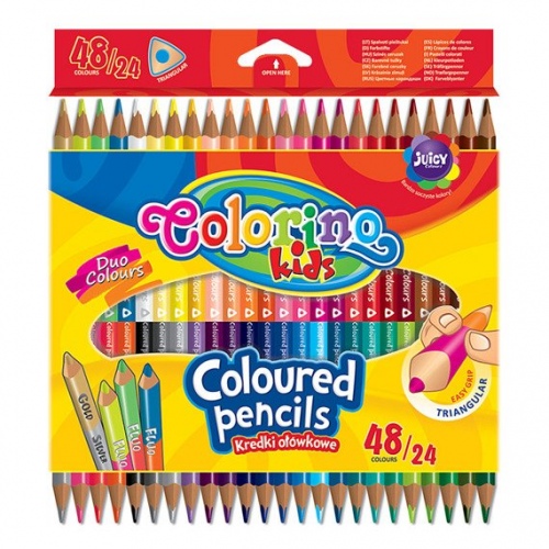 Colorino Kids kolmnurksed värvipliiatsid 24 tk / 48 värvi