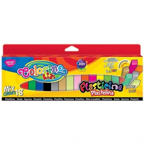 Colorino plastiliin, 18 värvi