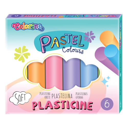 Colorino pastelne plastiliin,ümar,6 värvi