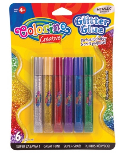 Colorino Creative Metallic glitterliim ,6 värvi