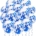 Ecost Fangoo Pack of 50 Blue Confetti Balloons Latex Confetti Balloons Blue Party Balloons for Birth