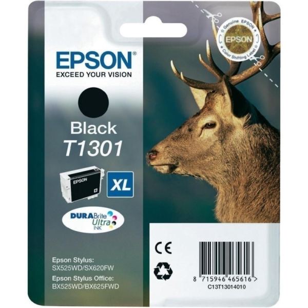 Tint Epson SX525 / BX525 / BX625 / WF3520 / WF7015 / 7515 Must (25,4 ml, XL)