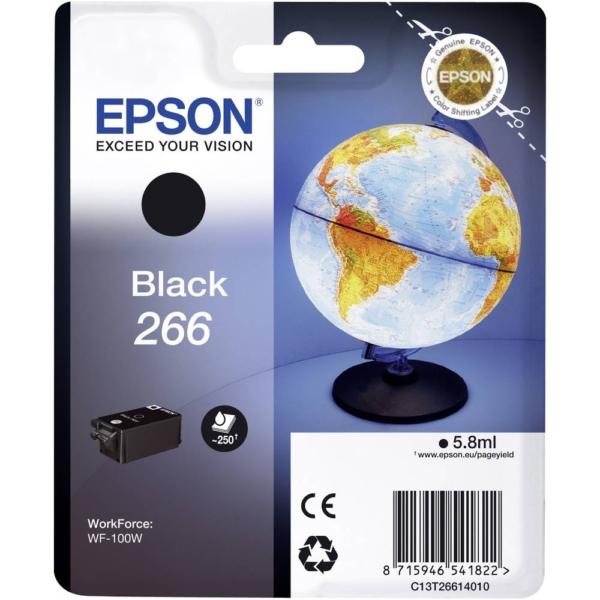Tint Epson 266 WF-100W Must (5,8 ml, 250lk)