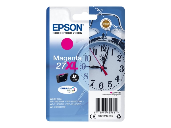 Tint Epson 27XL - WF3620 / WF3640 / WF7110 / WF7210 / WF7610 / WF7620 / WF7710 Magenta (10,4 ml, NO27XL, 1100lk) XL