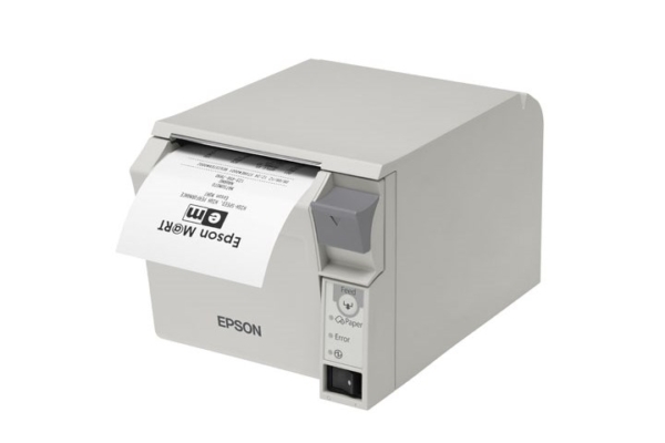 Kassaprinter Epson TM-T70II (serial / USB liides, Valge (ECW), komplektis toiteplokk PS180, KBTOITE)