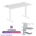 Adjustable Height Table Up Up Thor White, Table top L White